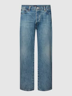 Spodnie męskie - Jeansy o kroju straight fit z naszywką z logo model ‘ANDERS’ - grafika 1