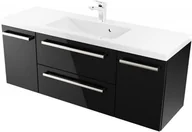 Szafki łazienkowe - Szafka z Umywalką ATHOS 120 cm D BLACK - miniaturka - grafika 1