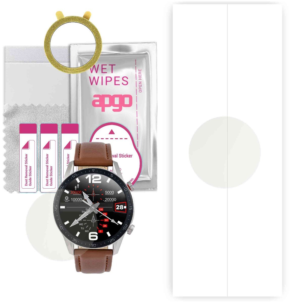 1x Folia hydrożelowa MATOWA do Watchmark Fashionwatch WL13 - apgo Smartwatch Hydrogel MATTE Protection Ochrona na ekran smartwatcha