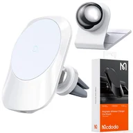 Uchwyty samochodowe do telefonów - Mcdodo Uchwyt Samochodowy Z Ładowarką Magsafe Do Iphone 12 13 Biały - miniaturka - grafika 1