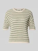 Swetry damskie - Sweter o kroju loose fit z mieszanki bawełny - miniaturka - grafika 1