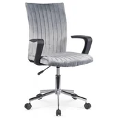 Fotele i krzesła biurowe - Popielaty fotel młodzieżowy do biurka F7-P08 - miniaturka - grafika 1