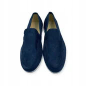 Mokasyny męskie - Mokasyny męskie zamszowe Old Money 42 - miniaturka - grafika 1