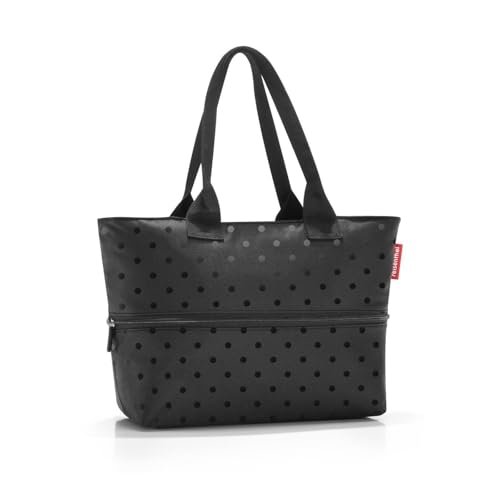reisenthel shopper e1 - duża torba - miejsce na małe i duże zakupy, Błyszczące kropki, czarne, jeden rozmiar, shopper e1 glossy dots black