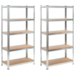 Regały magazynowe, 2 szt.,90x40x180 cm, MDF - Szafy i regały magazynowe - miniaturka - grafika 1