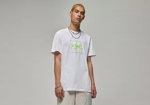 Nike Air Jordan Flight Essential Crew Tee White - Koszulki męskie - miniaturka - grafika 1