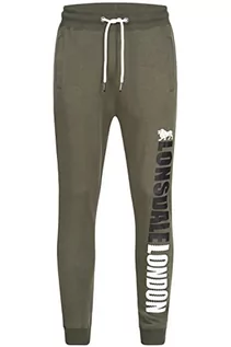 Spodenki męskie - Lonsdale Męskie spodnie dresowe Grittenham, Zielony/biały/czarny, XXL - grafika 1