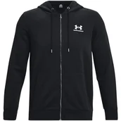Koszulki i topy damskie - Under Armour Mens Fleece Tops Men's Ua Essential Fleece Hoodie Full-Zip Hoodie, Black, 1373881-001, LG - miniaturka - grafika 1