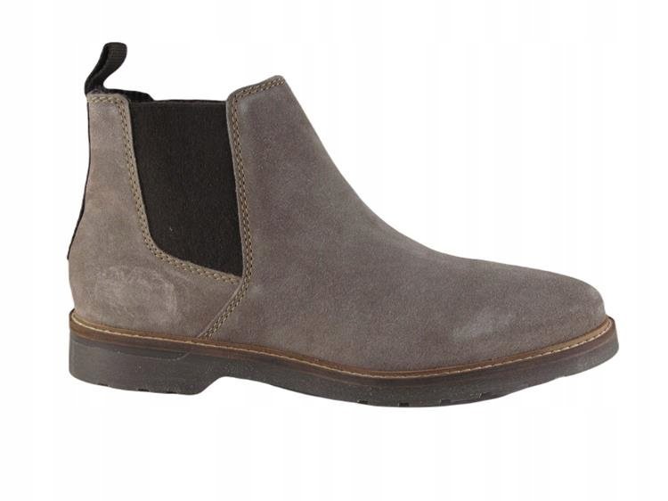 BUGATTI MĘSKIE SZTYBLETY WSUWANE SKÓRZANE BRĄZOWE MODNE 46 JKD