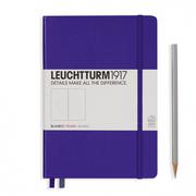 Szkolne artykuły papiernicze - Leuchtturm 1917 notatnik Medium (A5), twarda okładka, 249 stron, fioletowy pusty 346688 - miniaturka - grafika 1