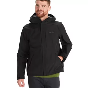 Marmot Meżczyzni Minimalist Jacket, Wodoodporna kurtka GORE-TEX, wodoodporny płaszcz przeciwdeszczowy do jazdy na rowerze, oddychająca wiatrówka hardshell jako kurtka przejściowa, Black, XL - Płaszcze damskie - miniaturka - grafika 1