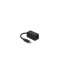 DeLOCK Adap USB3.2> USB-C St> GigaLan Kolor: CZARNY - 66043 - Części i akcesoria do laptopów - miniaturka - grafika 1