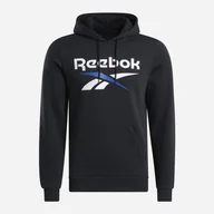Bluzy męskie - Bluza z kapturem męska ocieplana Reebok Identity Big Logo Fleece Hoodie 100206027 2XL Czarna (1200143879771). Bluzy z kapturem męskie - miniaturka - grafika 1