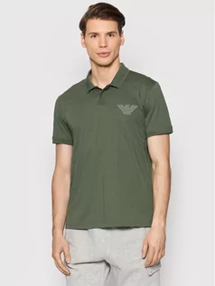 Koszulki męskie - Emporio Armani Polo 211854 2R472 06986 Zielony Regular Fit - grafika 1