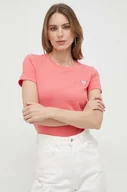 Koszulki sportowe damskie - Guess t-shirt damski kolor różowy - miniaturka - grafika 1