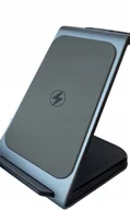 Ładowarki do telefonów - Indukcyjna stacja ładująca 3 w 1 T6 szara - miniaturka - grafika 1