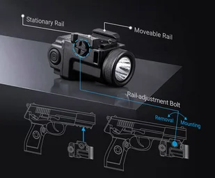 NEXTorch - Latarka do broni krótkiej WL14 - Picatinny/Glock - 500 lm - WL14 - Latarki - miniaturka - grafika 12