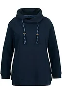 Kurtki damskie - Ulla Popken Bluza, Weiter Stehkragen, Kordel, Raglanärmel Damska kurtka sportowa, Granatowy (71396371)., 66-68 - miniaturka - grafika 1