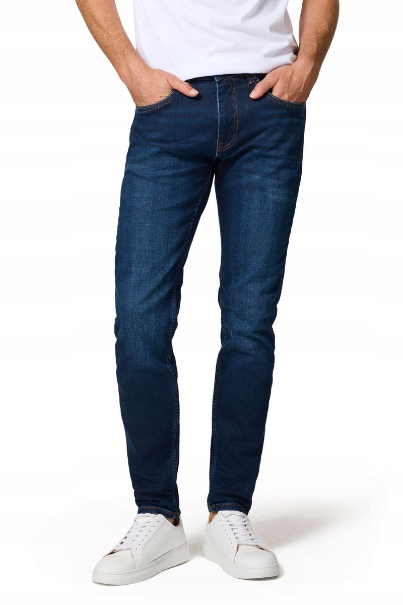 Jeansy Męskie Granatowe Slim Fit PM9 W34/L32
