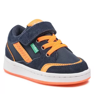 Buty dla chłopców - Sneakersy KICKERS - Bisckuit 858804-30 M Marine/Orange - grafika 1