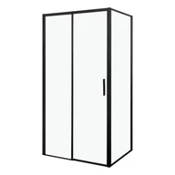 Kabiny prysznicowe - Novoterm Kabina natryskowa 100x79x190 cm / 6 mm z brodzikiem , czarna Silves Silves 100 80 (Z Brodzikiem) - miniaturka - grafika 1