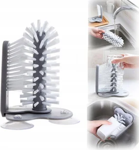 CHmiss Szczotka do mycia naczyń Szara 17,5 cm - Miotły, szufle, mopy - miniaturka - grafika 1