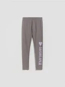 Spodnie i spodenki dla dziewczynek - Reserved - Legginsy z napisem - ciemnoszary - miniaturka - grafika 1