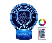 Lampy stojące - LAMPKA NOCNA DLA DZIECI MANCHESTER CITY HERB 3D - miniaturka - grafika 1