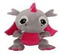 Smok szary różowy 15cm