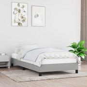 Łóżka - Lumarko Rama łóżka, jasnoszara, 100 x 200 cm, tapicerowana tkaniną - miniaturka - grafika 1