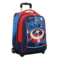 Plecaki szkolne i tornistry - Seven Wózek szkolny Big - DISNEY - Kapitan Ameryka, Legendary Avengers, czerwono-niebieski - plecak z podwójnymi komorami, kieszeń na butelkę - plecak szkolny - plecak MARVEL Merchandising, - miniaturka - grafika 1