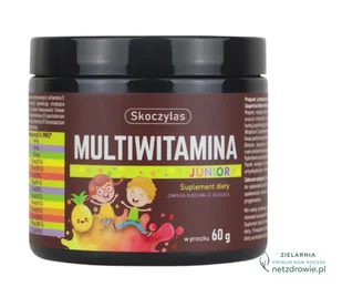 MULTIWITAMINA JUNIOR w proszku Skoczylas 60g - Witaminy i minerały MULTIWITAMINA JUNIOR w proszku Skoczylas 60g - Witaminy i minerały - miniaturka - grafika 1