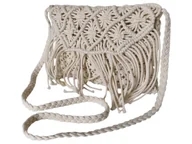 Torebki damskie - Listonoszka Damska Na Lato, Mała Torebka Na Ramię Z Tkaniny Beżowy - miniaturka - grafika 1