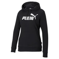 Odzież sportowa dziecięca - Bluza damska Puma ESS Logo Hoodie TR czarna - miniaturka - grafika 1