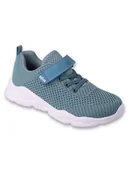 Kapcie damskie - Dziecięce buty sportowe na rzep niebieskie Befado - miniaturka - grafika 1