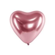 Party Deco Balony lateksowe Serca Glossy różowe złoto - 30 cm - 50 szt. CHB2-019R-50