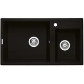 Zlewozmywaki - Deante Eridan Zlewozmywak 2-komorowy bez ociekacza - nero ZQE_N20B ZQE N20B [14850107] - miniaturka - grafika 1
