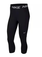 Spodnie damskie - Nike damskie spodnie do jogi W Nk Vctry Bslyr Cpri Essntl czarny czarny/czarny/bia?y S - miniaturka - grafika 1