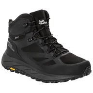 Buty trekkingowe męskie - Męskie buty turystyczne Jack Wolfskin Terraventure Texapore Mid M Rozmiar butów (UE): 42 / Kolor: czarny/szary - miniaturka - grafika 1