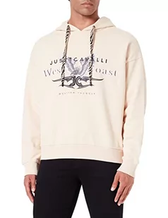 Just Cavalli Bluza męska, 108 krem słoniowy, XL - Bluzy męskie - miniaturka - grafika 1