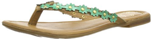 s.Oliver Casual 5-5-27117-32 japonki damskie, zielony - Grün Green Cognac 768-40 EU