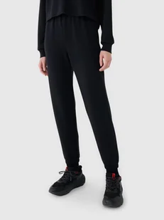 4F Spodnie damskie dresowe joggery z modalem 4FWSS25TTROF1010-20S Czarny Roz. XXL - Spodnie damskie - miniaturka - grafika 1