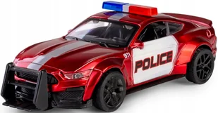 Die Cast Crash Car Police Auto czerwone metalowe samochód autko - Zabawki zdalnie sterowane - miniaturka - grafika 1