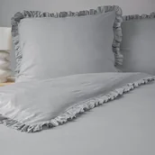 Pościel - Pościel bawełniana z falbaną 160 x 200 cm Pure Collection, szara - miniaturka - grafika 1
