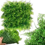 Sztuczne kwiaty - Sztuczny żywopłot Zielona Ściana 50x50cm Model 2 - miniaturka - grafika 1