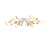 Lampy sufitowe - Brilagi - Żyrandol natynkowy FLORA 6xE14/60W/230V złoty/kremowy/patyna - miniaturka - grafika 1