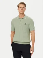 Koszulki męskie - Tommy Hilfiger Polo MW0MW42788 Zielony jasny Regular Fit - miniaturka - grafika 1
