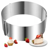Formy do ciast - OPASKA DO TORTU REGULOWANA RANT Z PODZIAŁKĄ H=12cm - miniaturka - grafika 1
