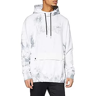 Gianni Kavanagh Męska bluza z kapturem Light Grey Dripping Ice Tie Dye, jasnoszary, XL - Bluzy męskie - miniaturka - grafika 1