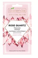 Maseczki do twarzy - Bielenda Crystal Glow ROSE QUARTZ MASECZKA PRIMER NAWILŻAJĄCO ROZŚWIETLAJĄCA 8ml - miniaturka - grafika 1